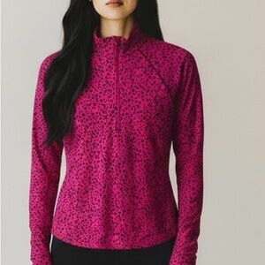 All in Motion Pink and Black Leopard Print Pullover